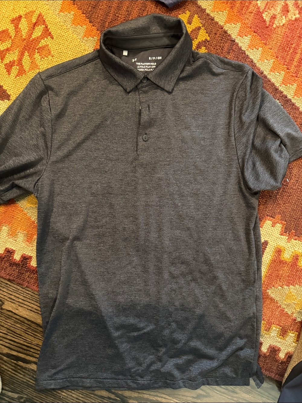 Under Armor Men's Charcoal Heather dri fit Polo Shirt